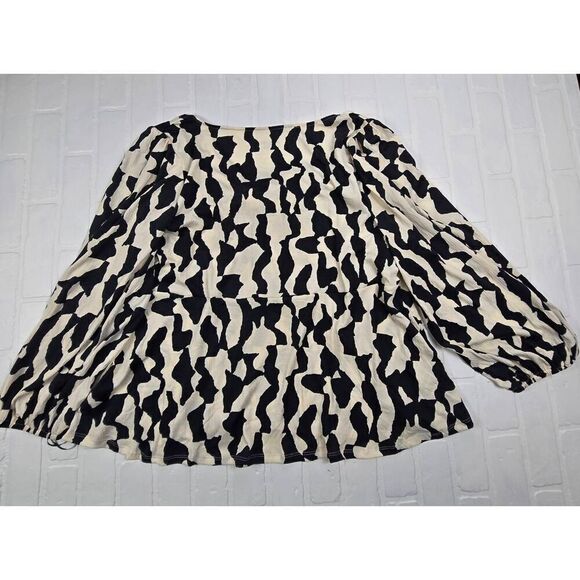 Ava & viv Long Sleeve Bow Tie Blouse 3X - Picture 2 of 5